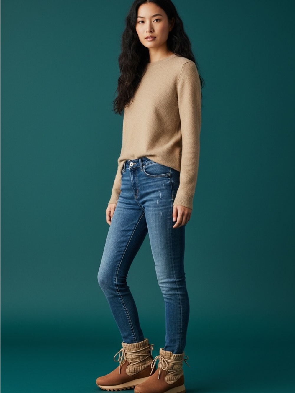 Democracy Medium Wash Distressed Skinny Jeans